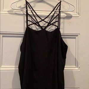 Express black strappy tank